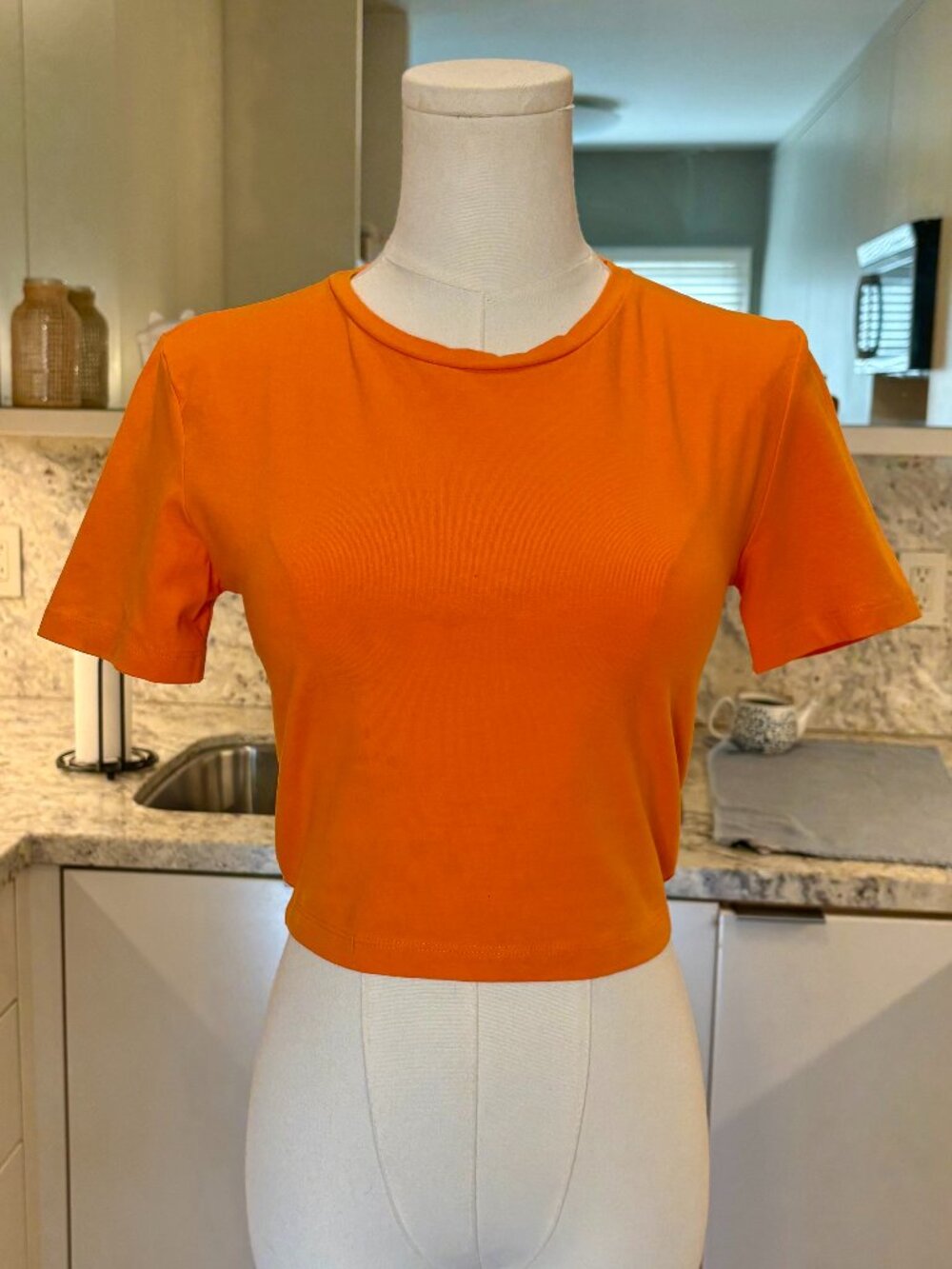 Zara Orange Crop Top